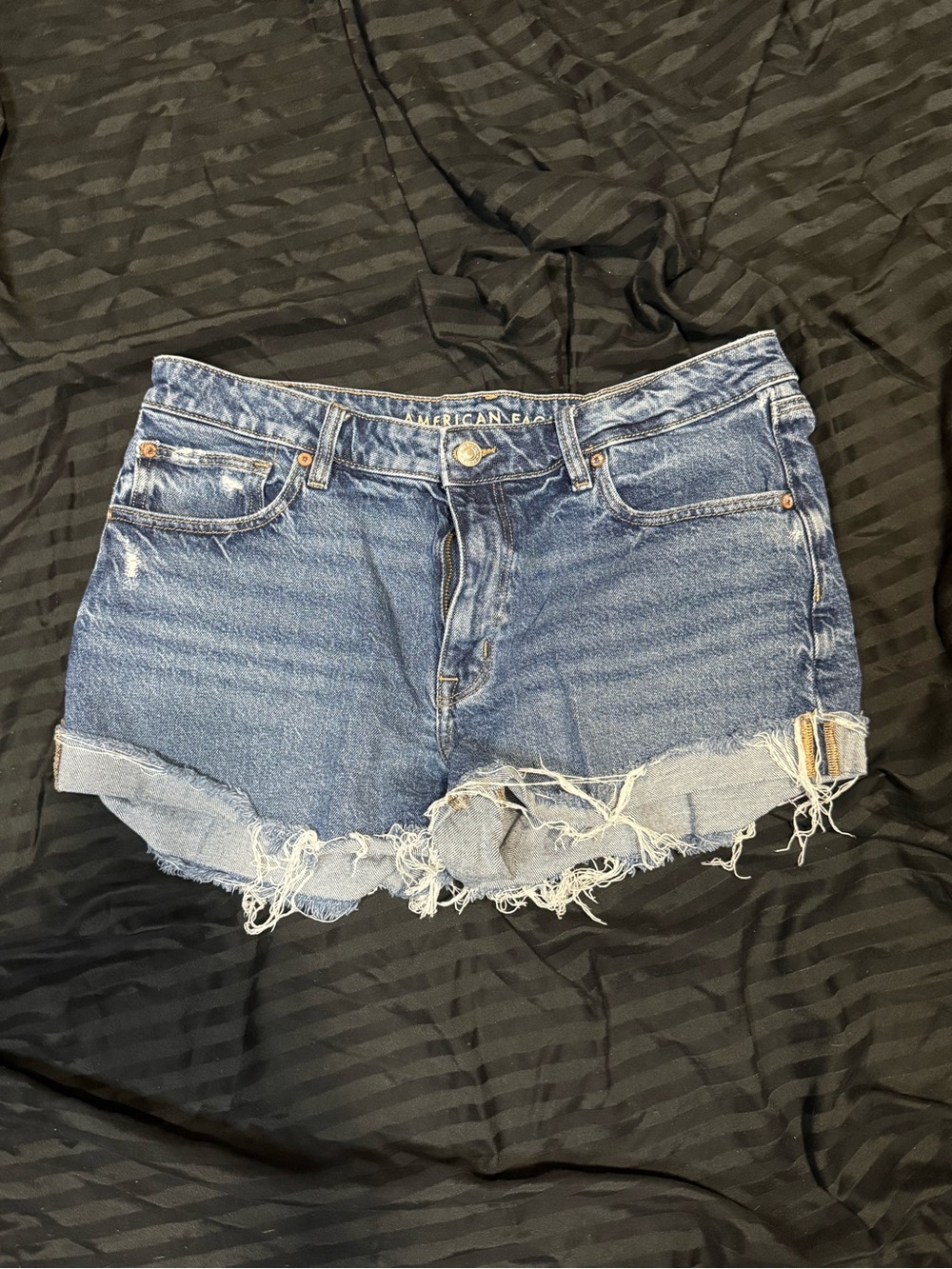 American Eagle Denim Mom Shorts Women’s Size 12 Distressed
